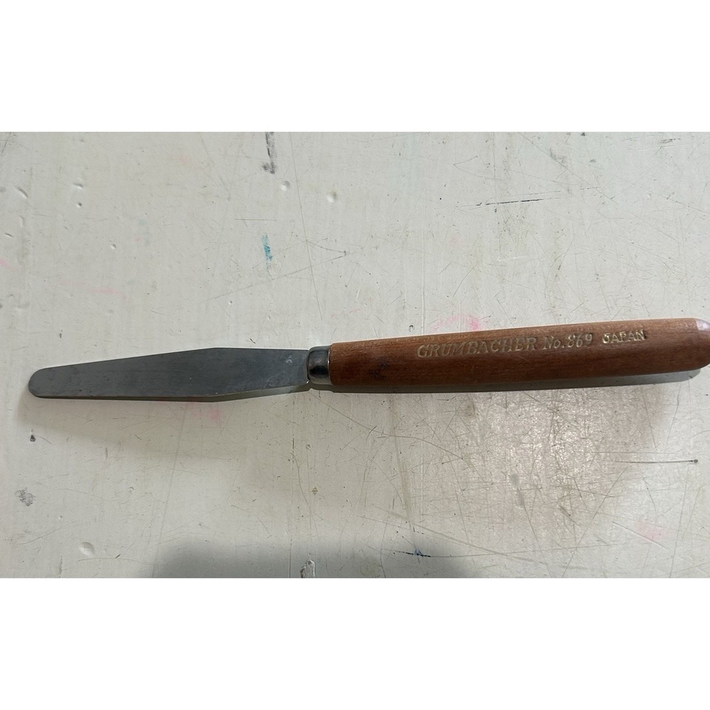 Vintage Grumbacher 869 Palette Knife w/Wooden Handle Painting Supplies Art